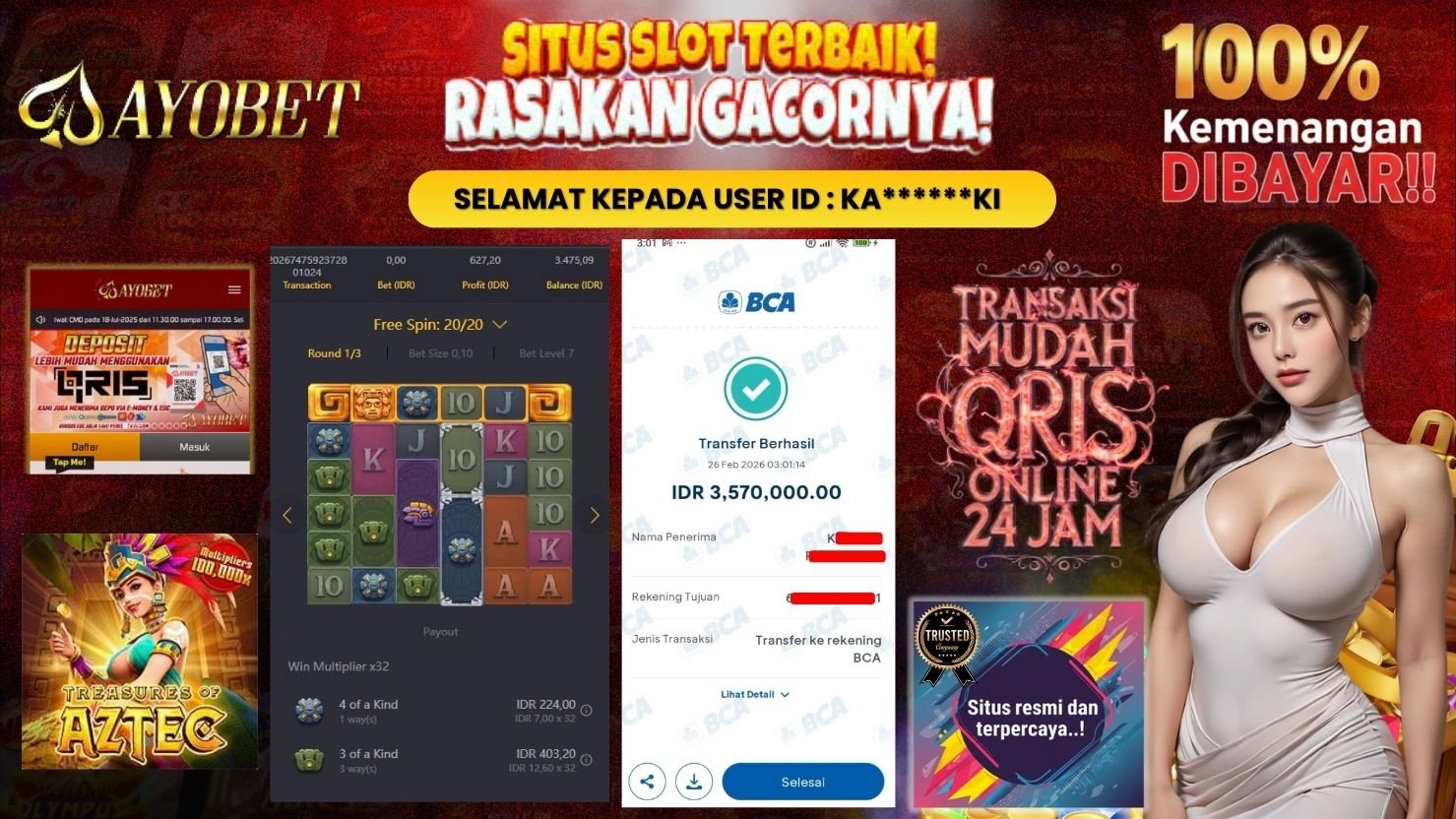 AYOBET JACKPOT SLOT TREASURES OF AZTEC